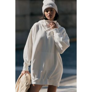 Daily Practice by Anthropologie Hooded Mini Dress Long Sleeve White 4X PS 284744